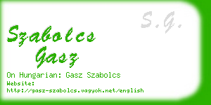 szabolcs gasz business card